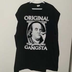 Vintage Pro Club Benjamin Franklin Sleeveless Shirt Men's Size 4XL Made In USA